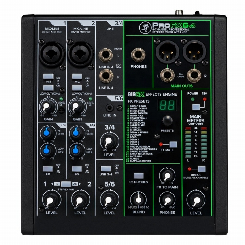 Mackie ProFX6v3 - Mixer with effects and USB