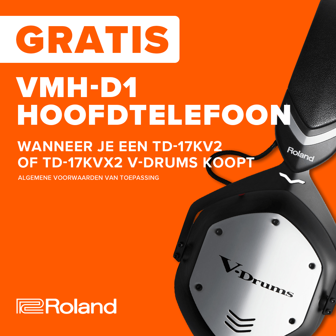  Actie! Gratis Roland VMH-D1 Hoofdtelefoon bij aankoop TD-17