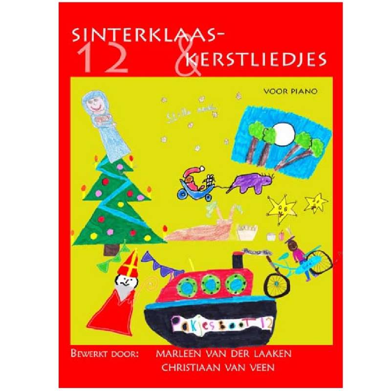 12 Sinterklaas en kerstliedjes piano