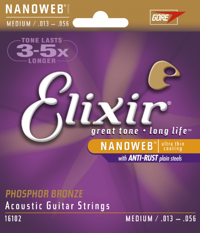 Elixir 16102 Phosphor Bronze Strings .013
