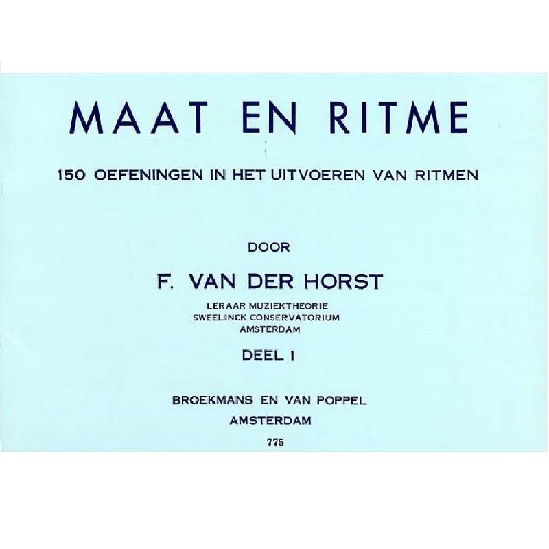 Maat en ritme 1 F. van der Horst