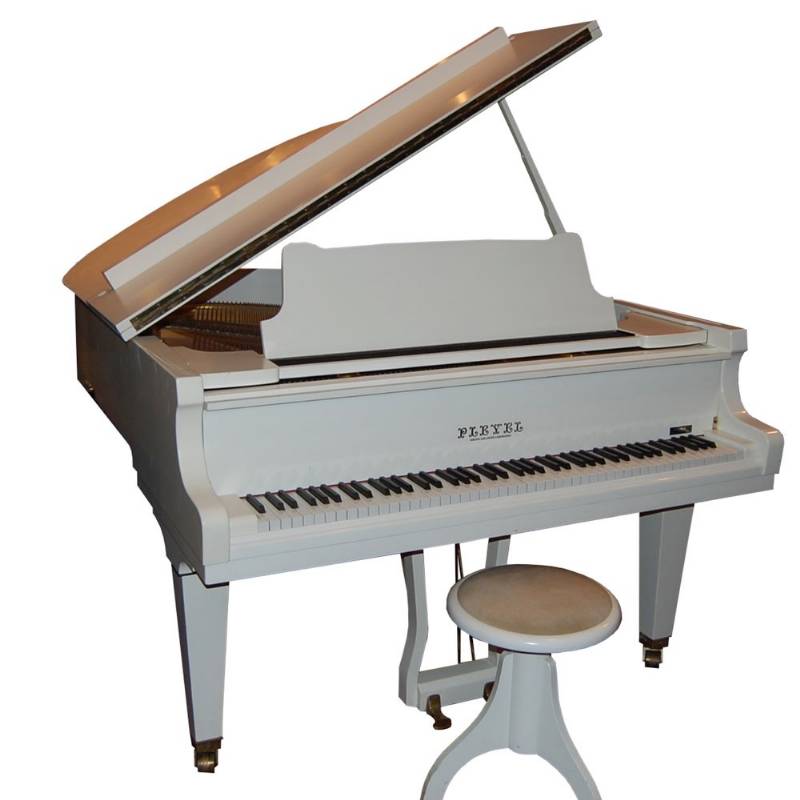 Pleyel 1.60 Used Grand Piano - White