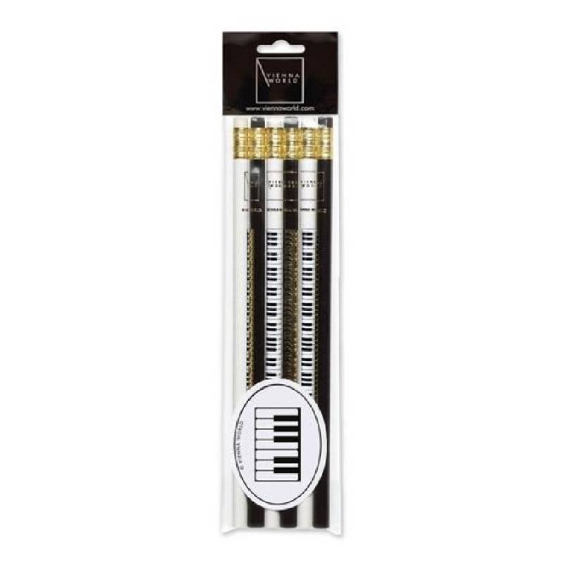 Set of Pencils Keyboard Black and White