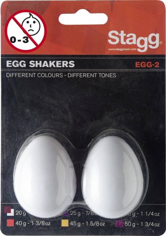 Stagg Egg-2 Shaker Egg - Weiß