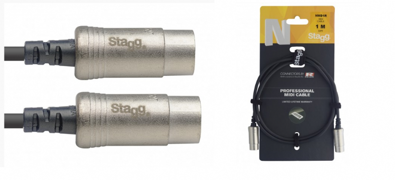 Stagg NMD1 Midi Cable - 1 meter