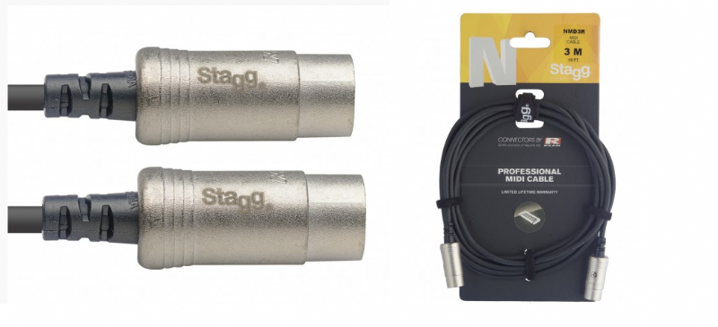 Stagg NMD3 Midi Cable - 3 meters