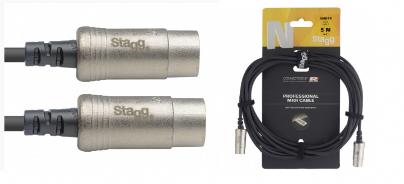 Stagg NMD5 Midi Cable - 5 meters