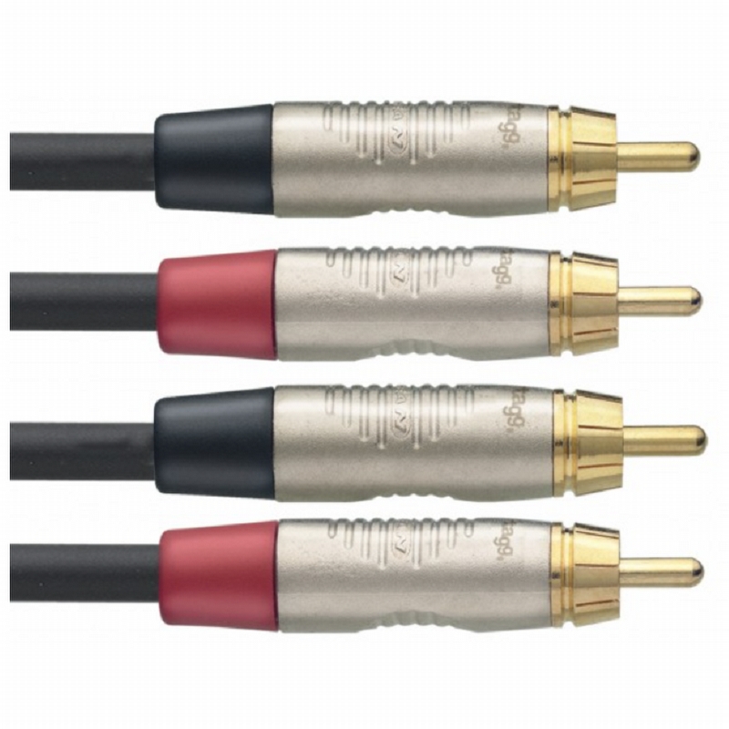 Stagg NTC3CR Tulip Cable - 3 meters
