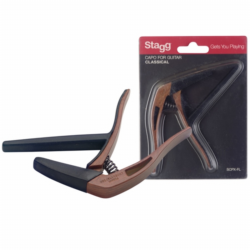 Stagg SCPX-FL Dark Wood - Capo for Classical Guitar