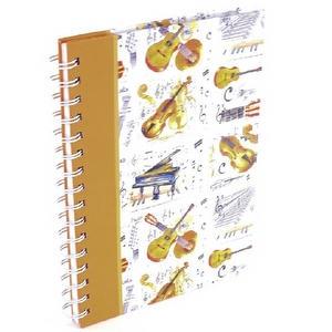 A5 hardback spiral bound lined pages notebook