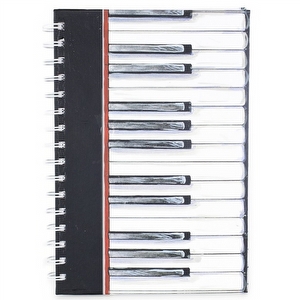 A5 hardback spiral bound notebook - piano keys