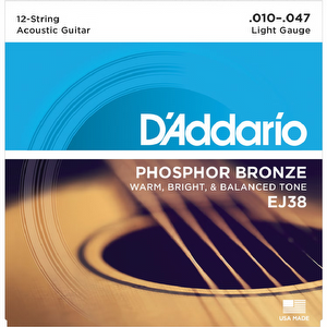 D’Addario EJ38 Saitenset für 12-saitige Gitarre
