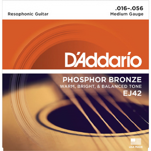 D’Addario EJ42 Resonatorgitarrensaiten .016-.056