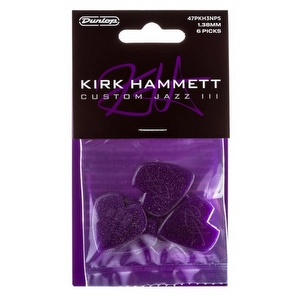 Dunlop Kirk Hammett Jazz III Purple Sparkle - 6-pack