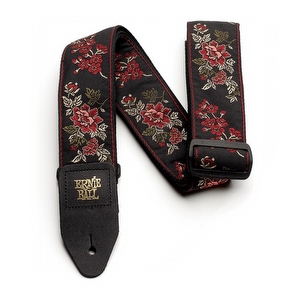 Ernie Ball 4142 Jacquard Gitarrengurt - Red Rose