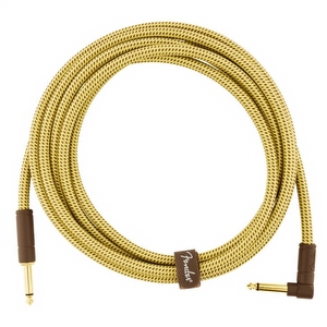 Fender Deluxe Haakse Instrumentenkabel 3m - Tweed