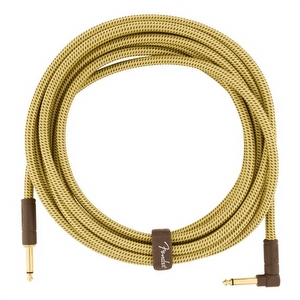 Fender Deluxe Abgewinkeltes Instrumentenkabel 5,5m - Tweed
