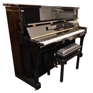 Silberman U114U Piano Occasion Zwart Hoogglans