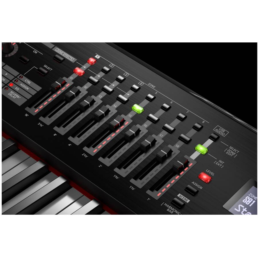 Faders van de Roland RD-2000