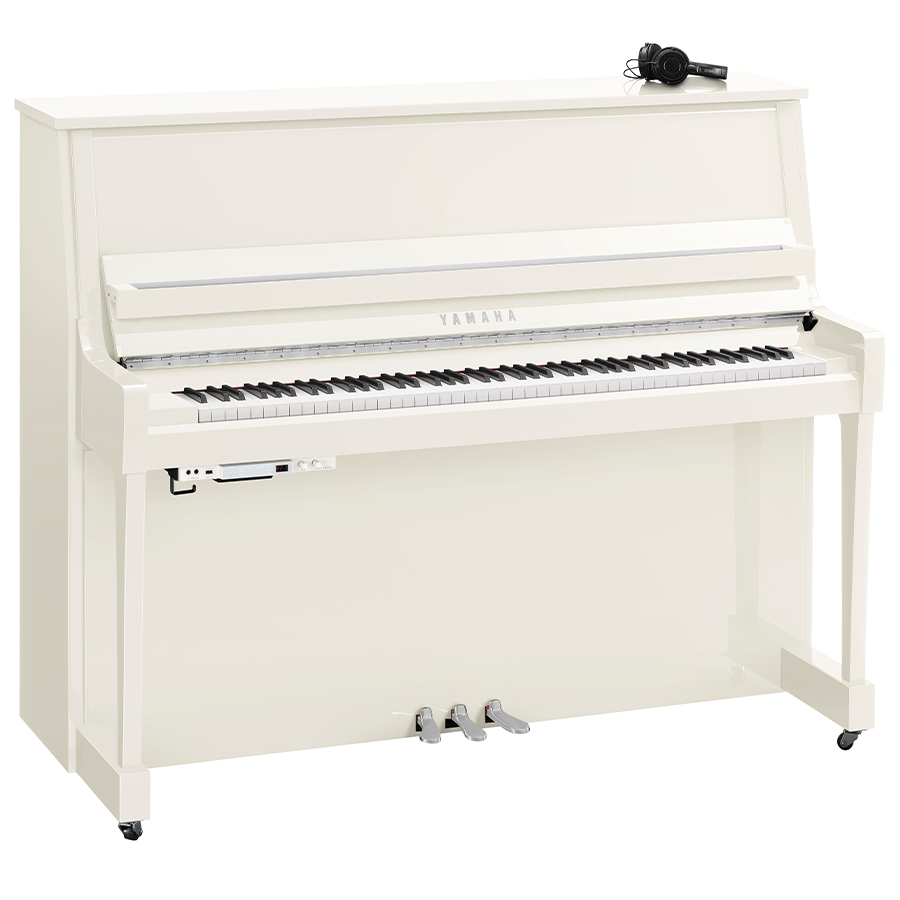  Yamaha B30PWHC SC3 Silent Piano - Weiß Poliert - Chrom