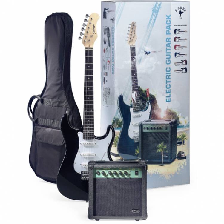 Stagg ESurf Elektrische Gitaar Pakket - Zwart