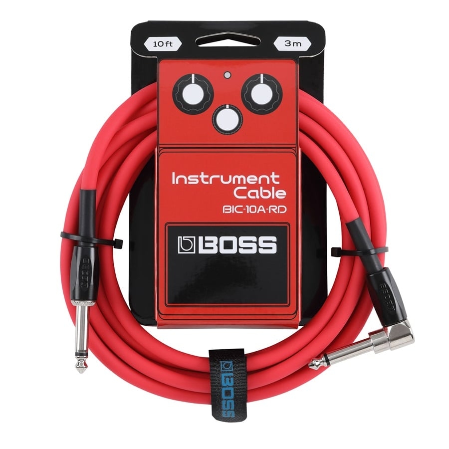 Boss BIC-10A-RD - Haakse Instrumentkabel - 3 Meter