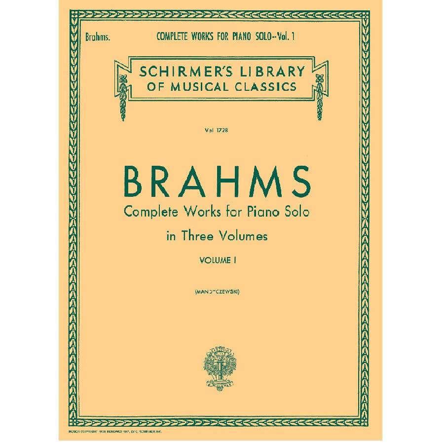 Complete Works For Piano Solo Volume 1 - J. Brahms 