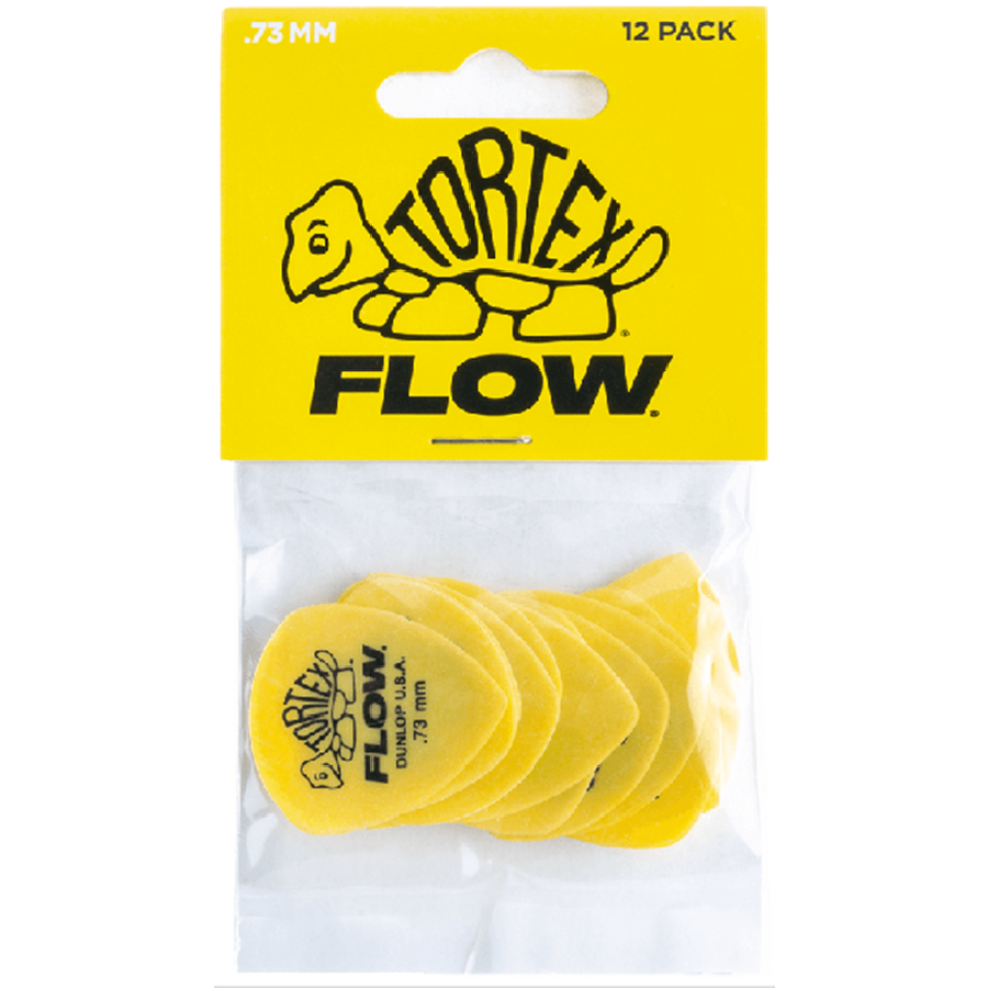 Dunlop Tortex Flow 0.73mm Gelb - 12-pack