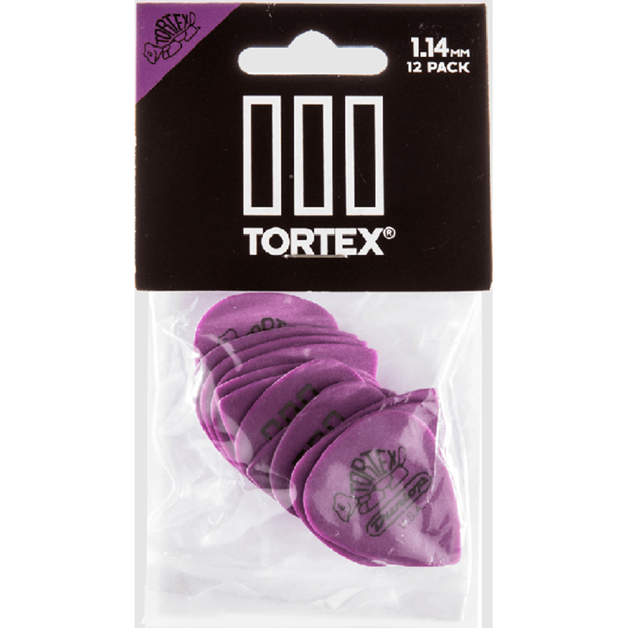 Dunlop Tortex TIII 1.14mm Paars - 12-pack
