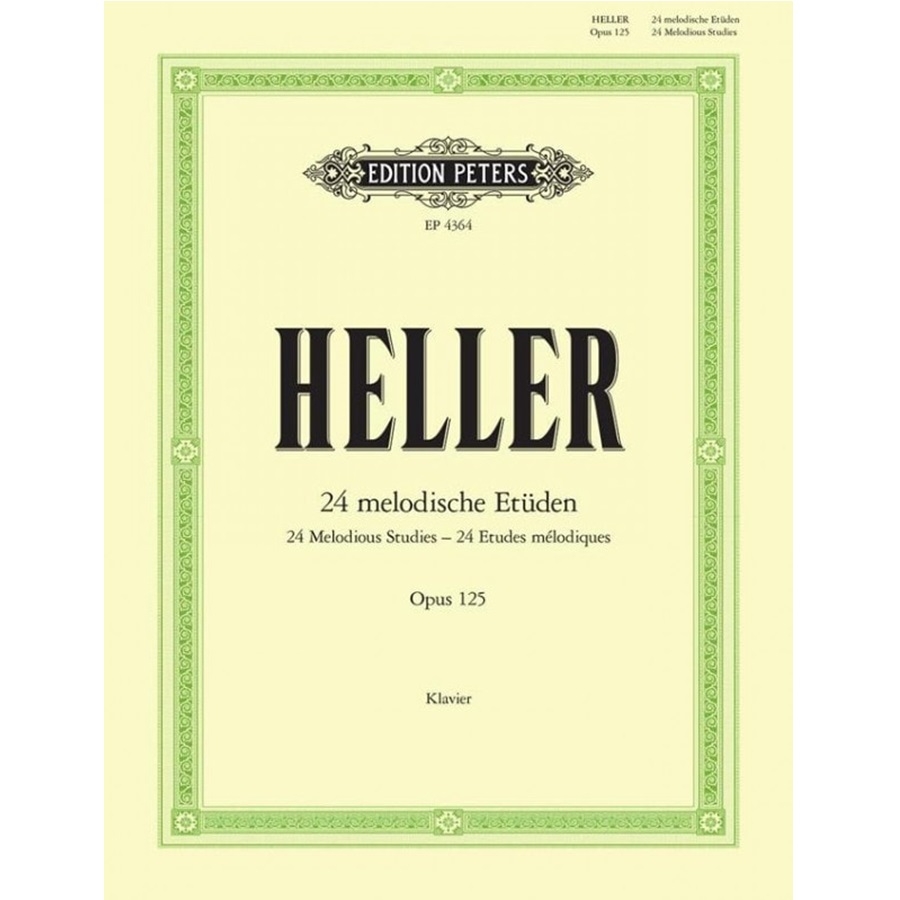 Edition Peters Heller 24 Melodische Etuden Opus 125 Für Klavier