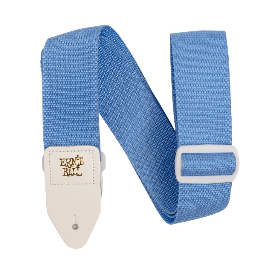 Ernie Ball 5348 Polypro Gitaarband - Lichtblauw/Wit
