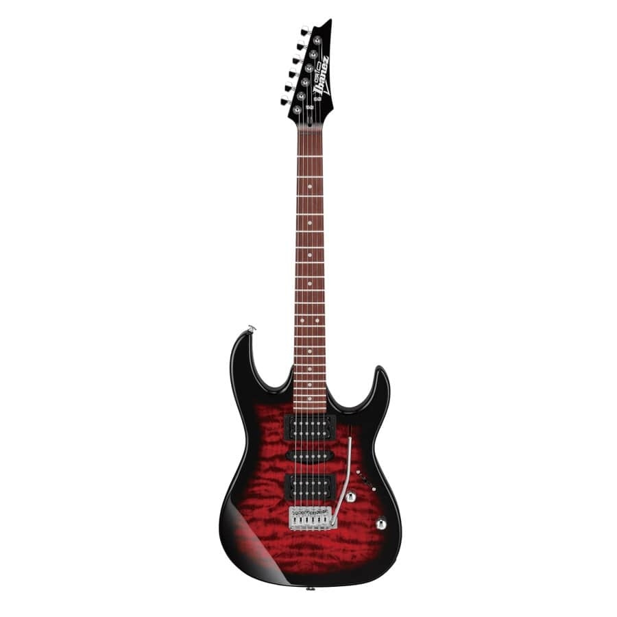 Ibanez GRX70QA - Transparent Red Burst