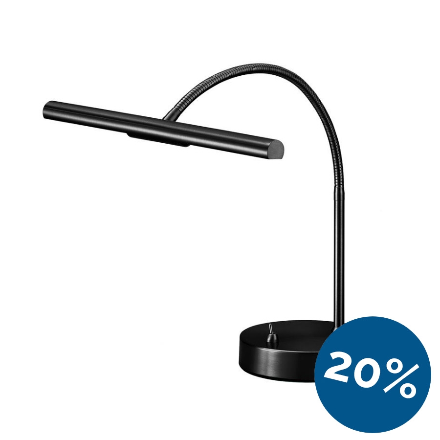 Jahn L39110 Pianolamp zwart mat