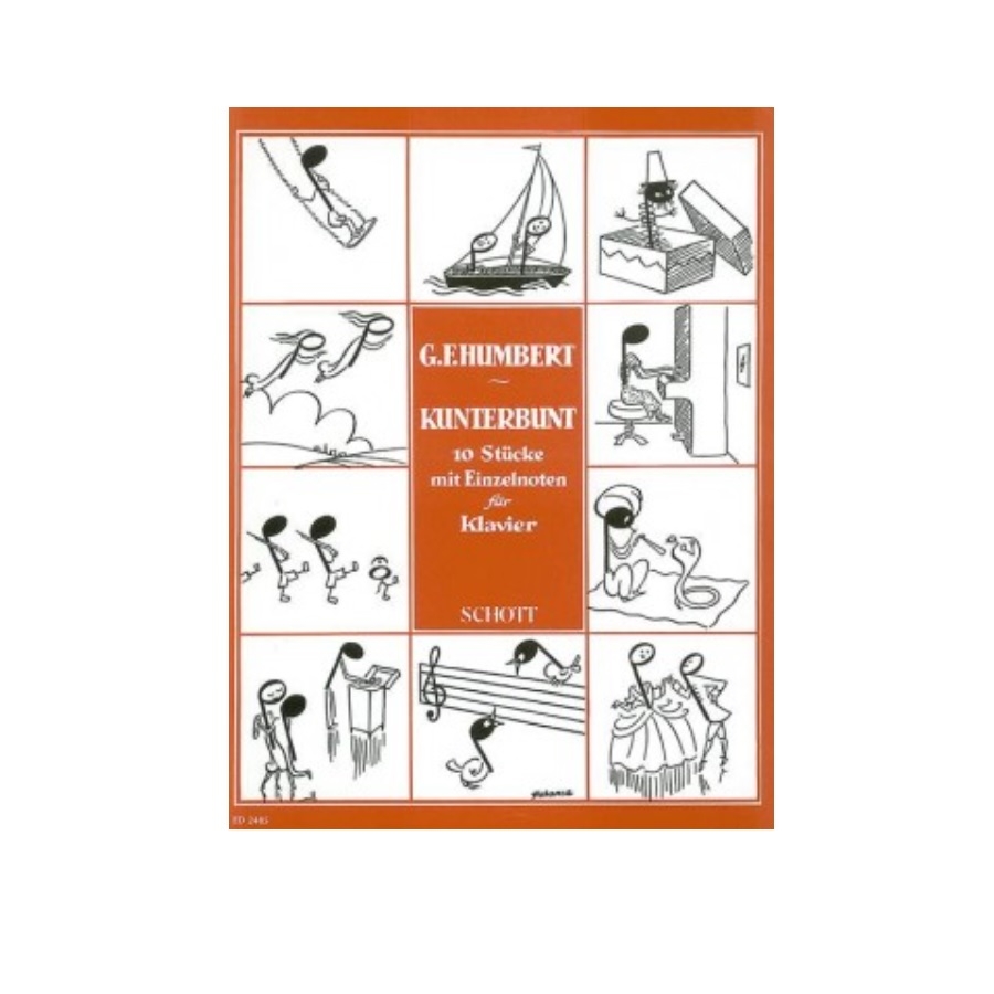 Kunterbunt 10 Stücke mit Einzelnoten für Klavier
