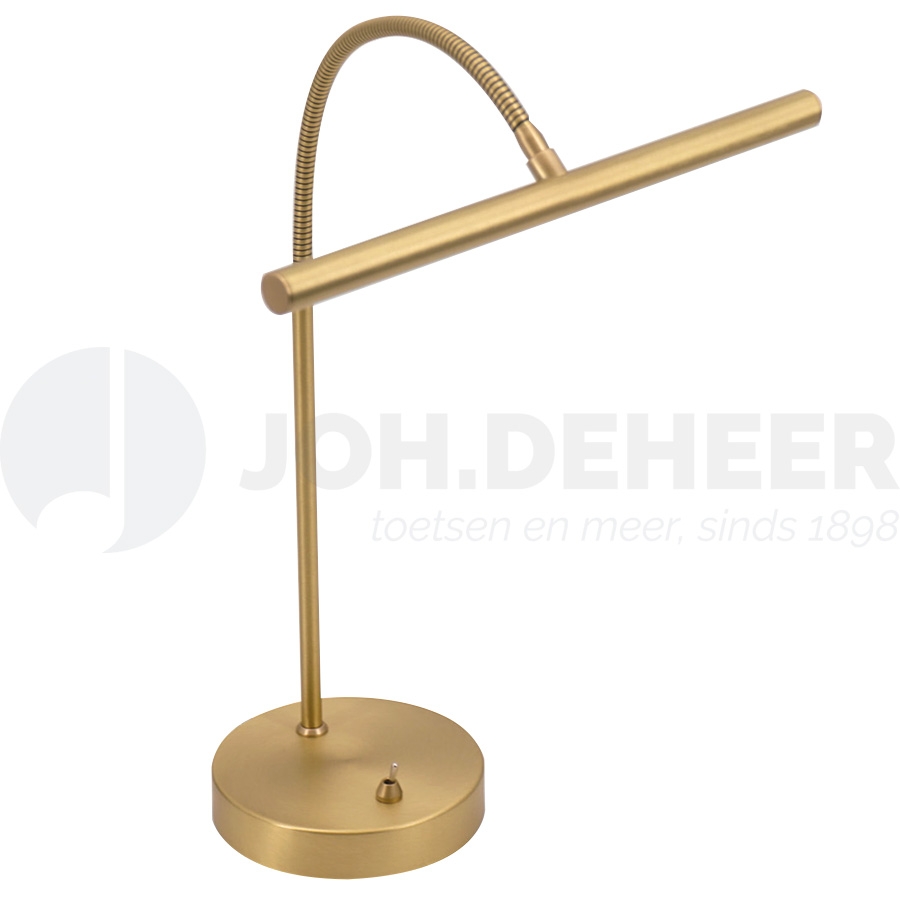 Ludio PL-80MM Klavierlampe Deluxe - Messing Matt