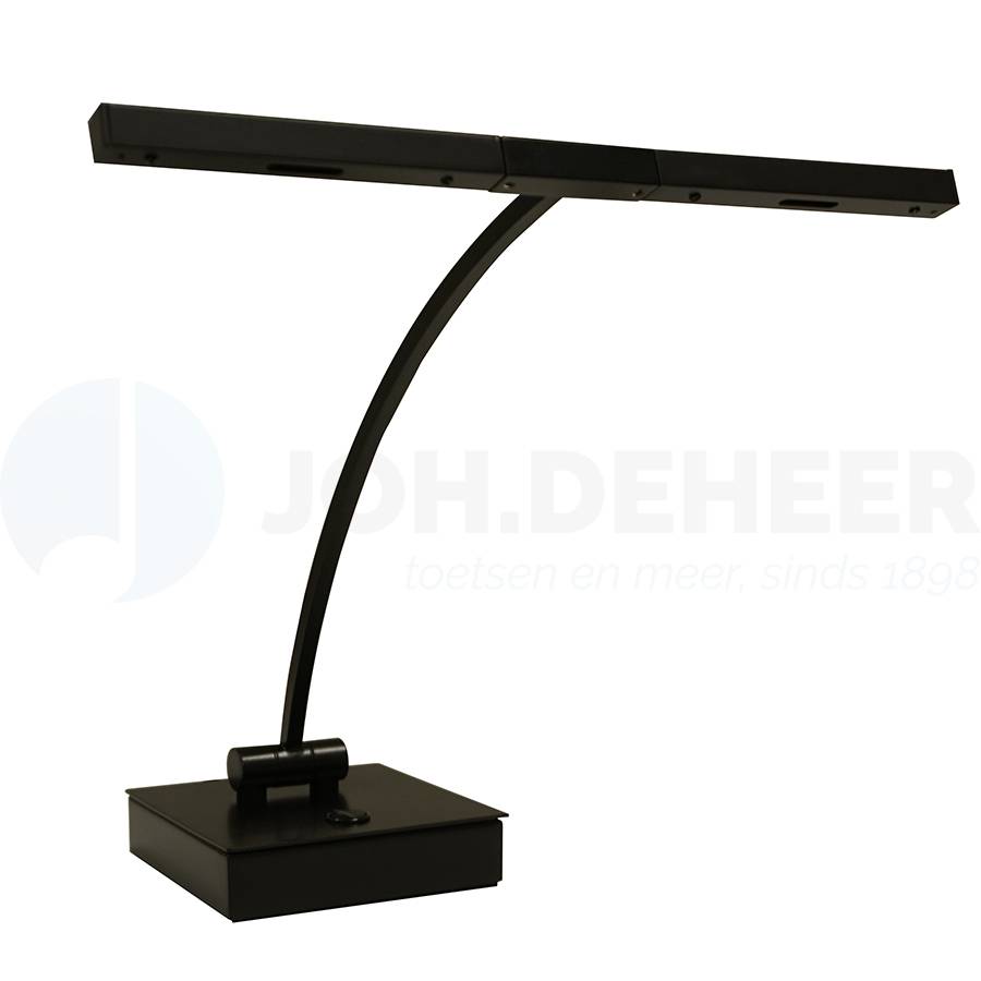 Ludio PL-80BM Klavierlampe Deluxe - Schwarz Matt