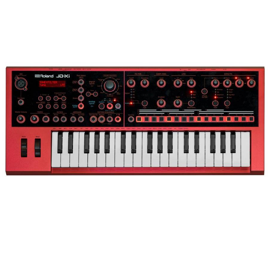 Roland JD-XI Rood Synthesizer B-Stock