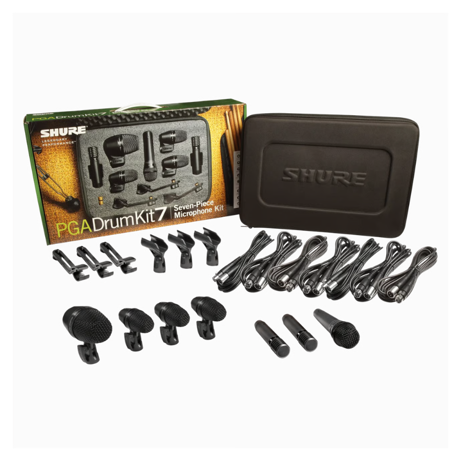 Shure PGADRUMKIT7 – Kit de microphones 7 pièces pour batterie