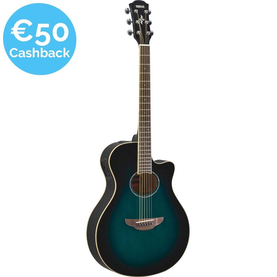 Yamaha APX600 Westerngitaar - Oriental Blue Burst