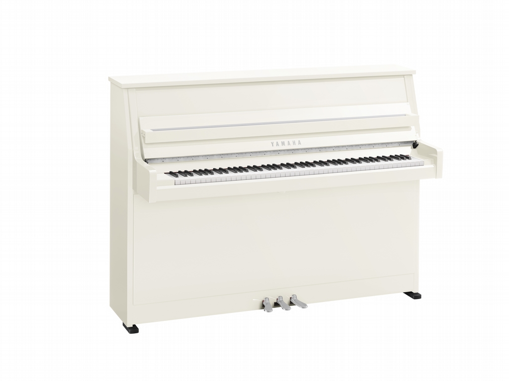 Yamaha B10PWHC Akoestische Piano - Hoogglans Wit - Chroom
