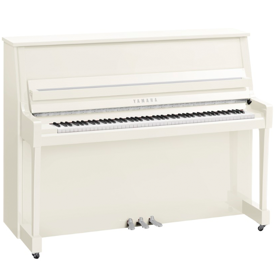 Yamaha B20PWHC Akoestische Piano - Hoogglans Wit - Chroom