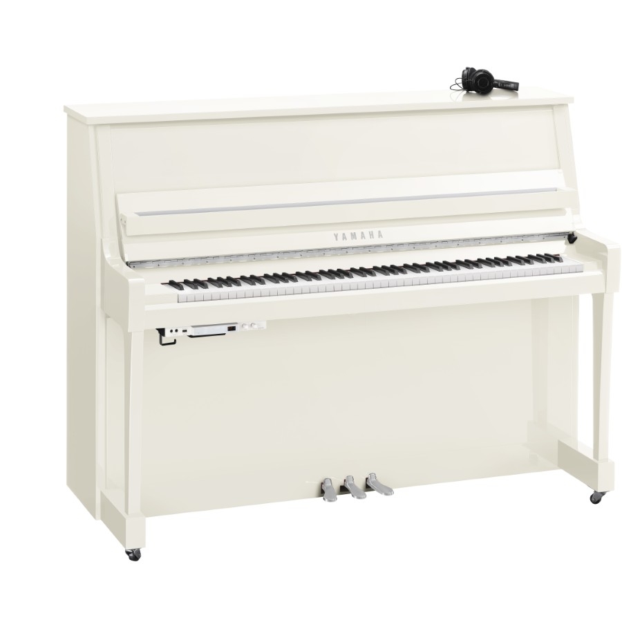 Yamaha B20PWHC SC3 Silent Piano - Hoogglans Wit - Chroom