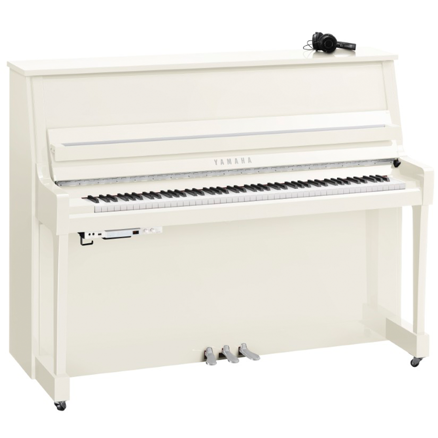 Yamaha B20PWHC SC3 Silent Piano - Hoogglans Wit - Chroom