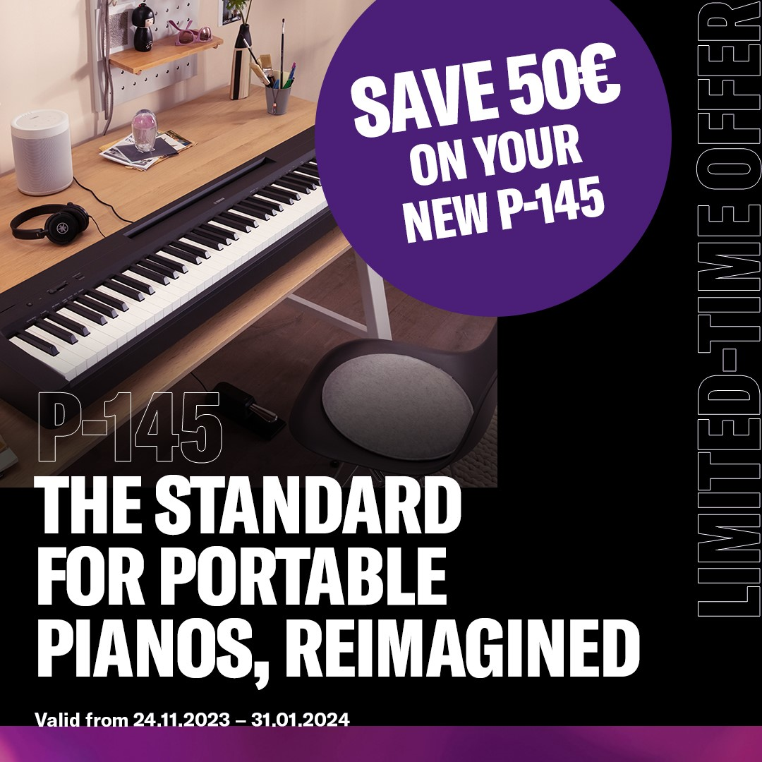 50 euro cashback met de Yamaha P-145