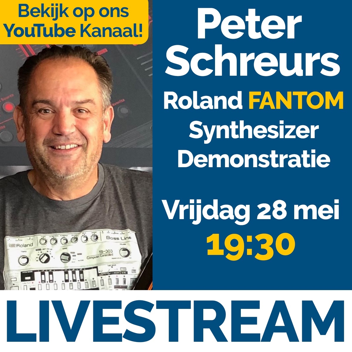 Roland FANTOM Synthesizer demonstratie met Peter Schreurs