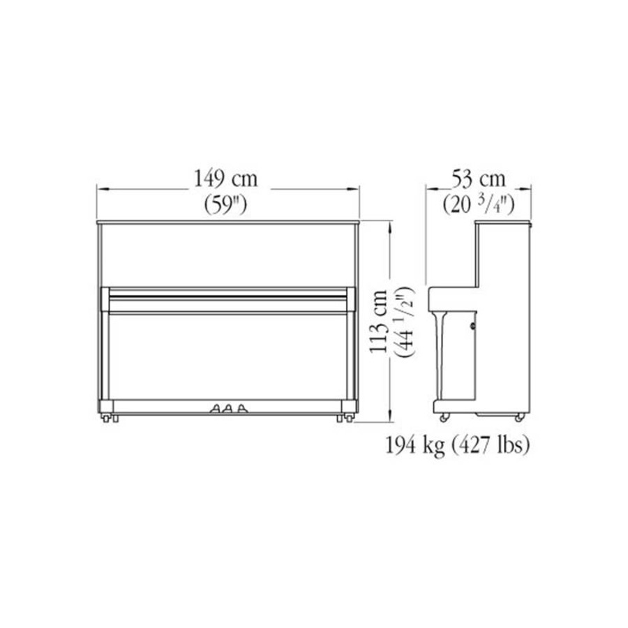 Hoe breed is een piano? - piano_droit_yamaha_b2_dimensions-zoom