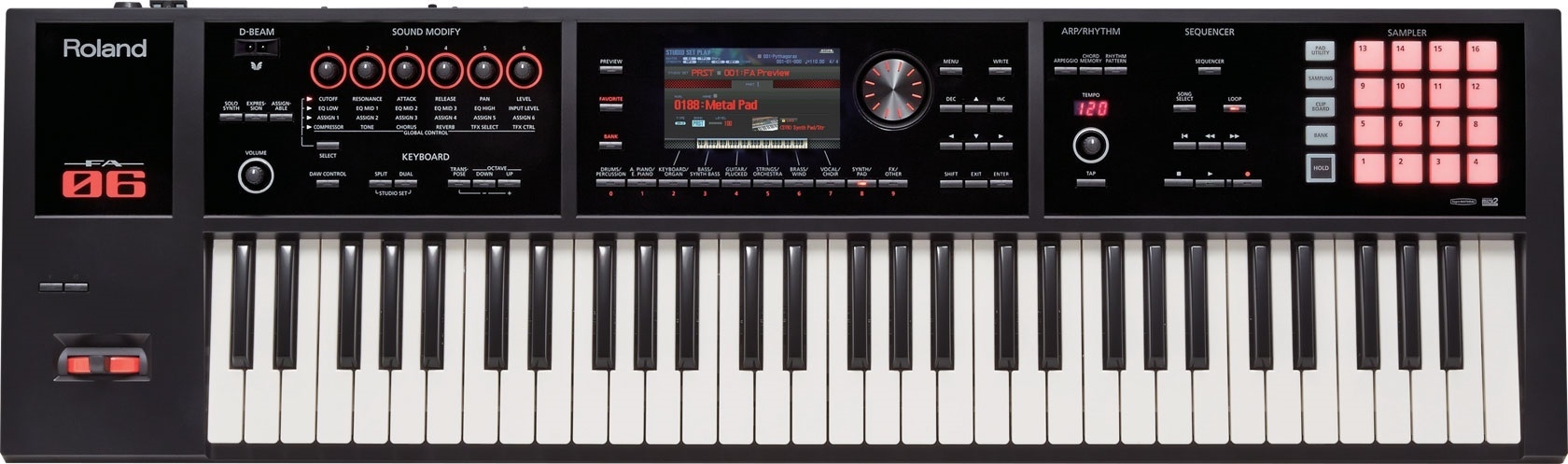Roland Synthesizer - fa-06_top_gal Roland Synthesizer - fa-06_top_gal
