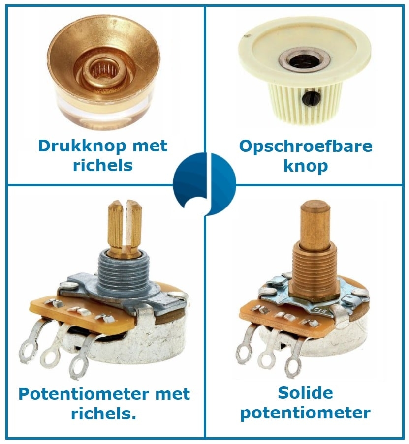 Vervangingsonderdelen voor Gitaren - knoppen-min